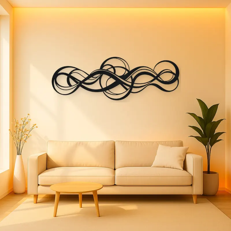 Endless Motion Panorama Metal Wall Art | Modern Abstract Metal Decor