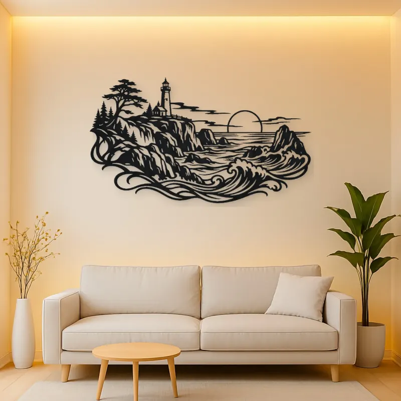 Rocky Coastal Cliffs Metal Wall Art | Coastal and Nautical Wall Decor