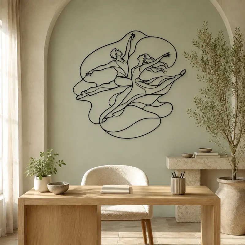 Contemporary Leap Metal Wall Art | Dance Silhouette Wall Decor - lifestyle view 4