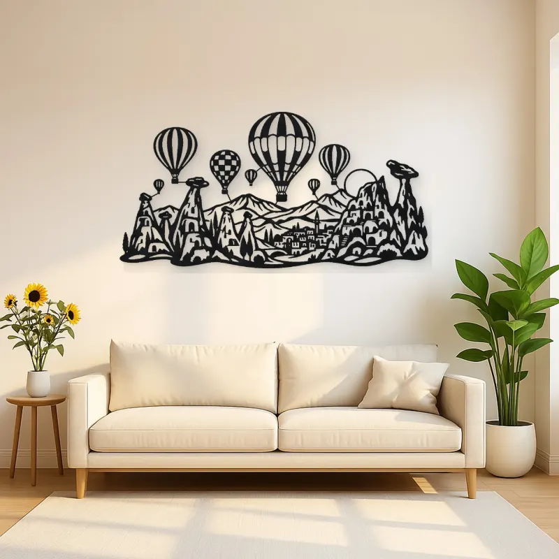 Cappadocia Balloons Metal Wall Art | Travel and City Wall Decor