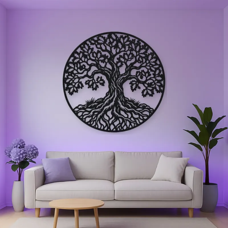 Oak Tree Strength Metal Wall Art | Botanical Metal Wall Decor