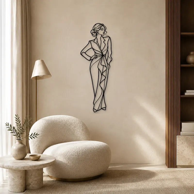 Confident Hand on Hip Metal Wall Art | Romantic Couple Decor - lifestyle view 5