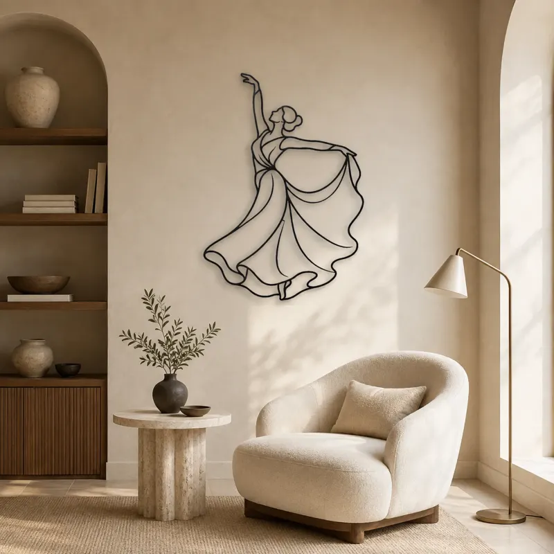 Stage Spotlight Dancer Metal Wall Art | Dance Silhouette Wall Decor - lifestyle view 5