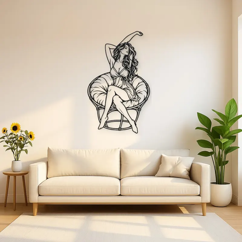 Morning Stretch Metal Wall Art | Movement Silhouette Decor