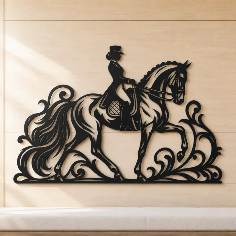 Dressage Elegance Metal Wall Art | Equestrian Wall Decor - lifestyle view 5