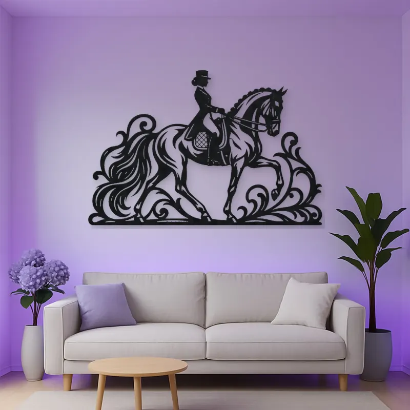 Dressage Elegance Metal Wall Art | Equestrian Wall Decor