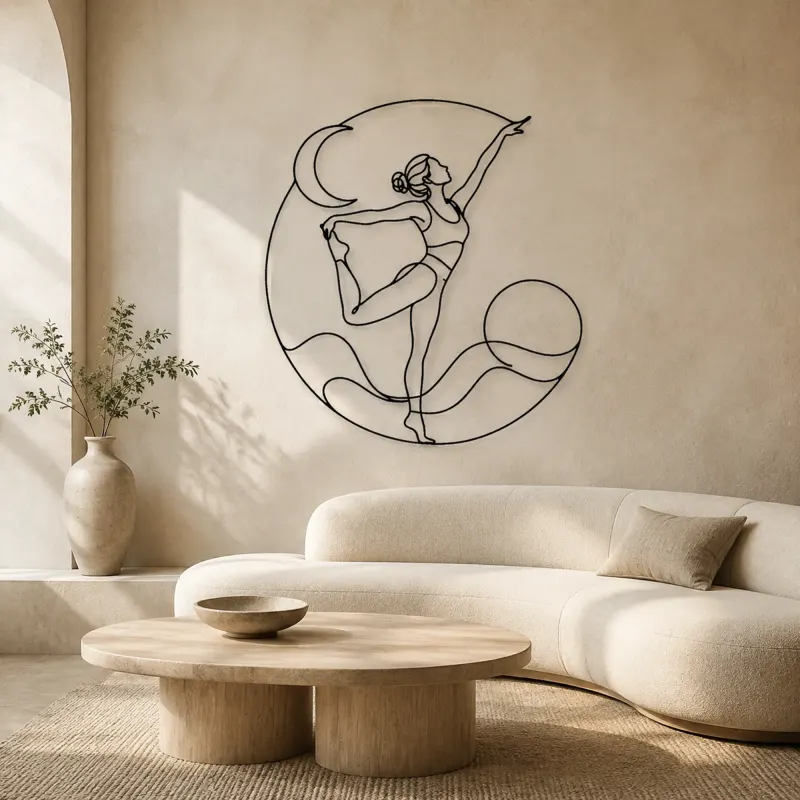 Dancer Pose Grace Metal Wall Art | Yoga and Meditation Wall Decor - lifestyle view 3