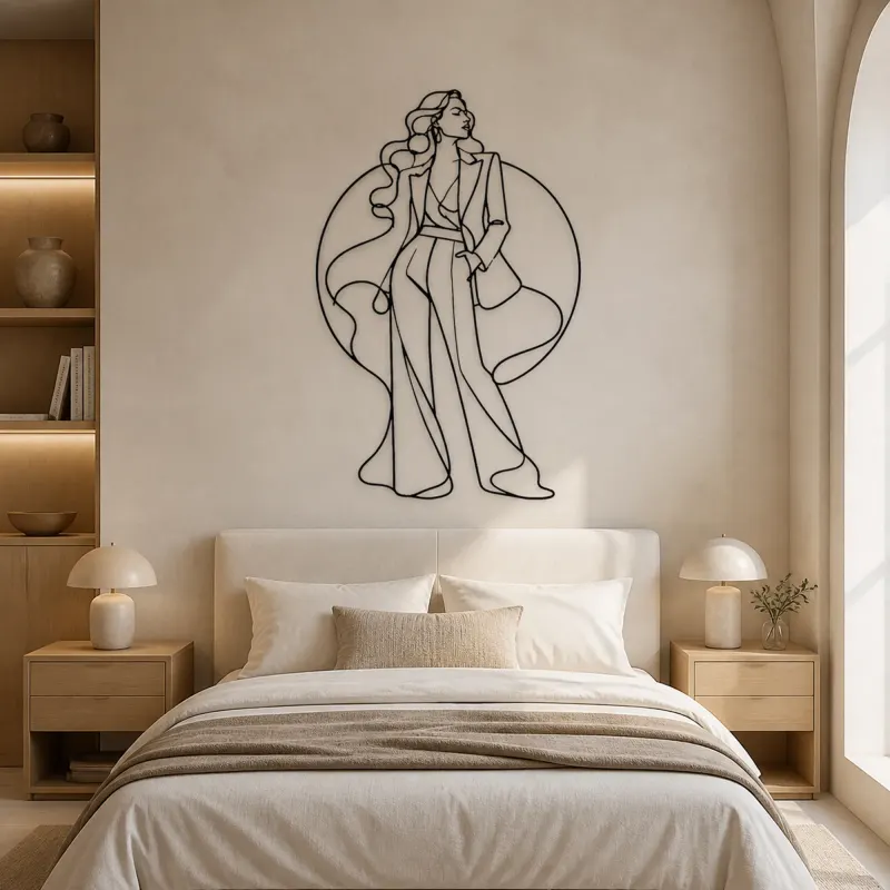 Studio Fashion Pose Metal Wall Art | Fashion Figure Wall Decor - lifestyle view 2