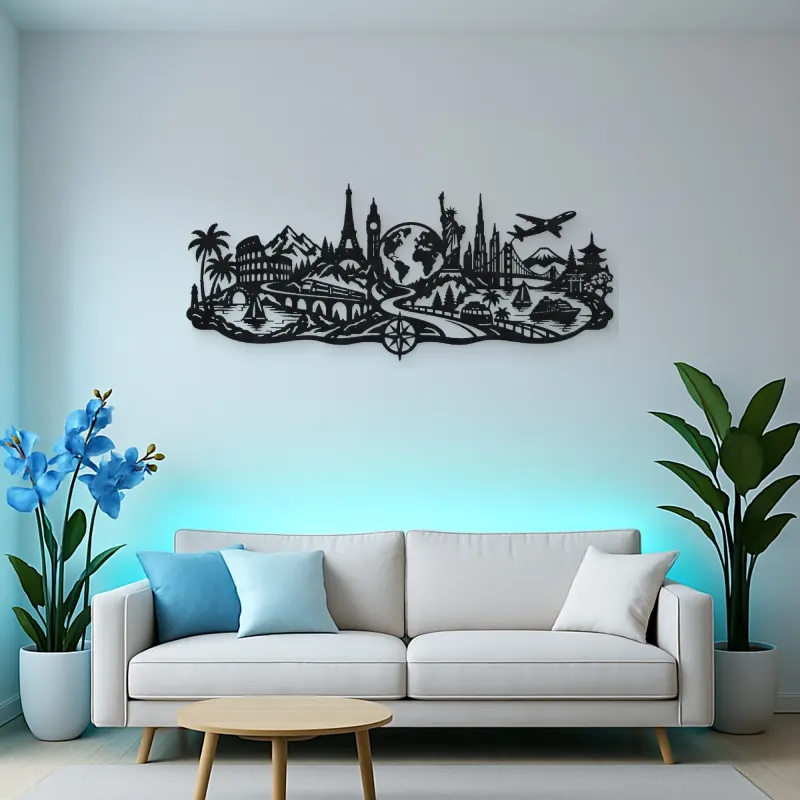 Endless Wanderlust Path Metal Wall Art | Modern Abstract Metal Decor