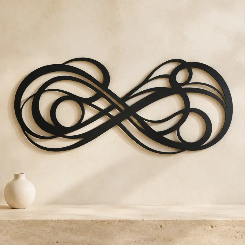 Infinite Flow Loop Metal Wall Art | Modern Abstract Metal Decor - lifestyle view 3