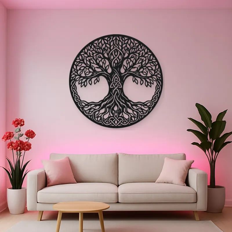 Celtic Roots Tree Metal Wall Art | Botanical Metal Wall Decor