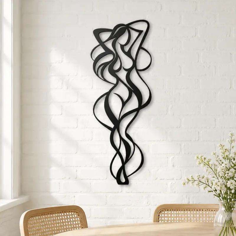 Abstract Body Curves Metal Wall Art | Modern Abstract Metal Decor - lifestyle view 4