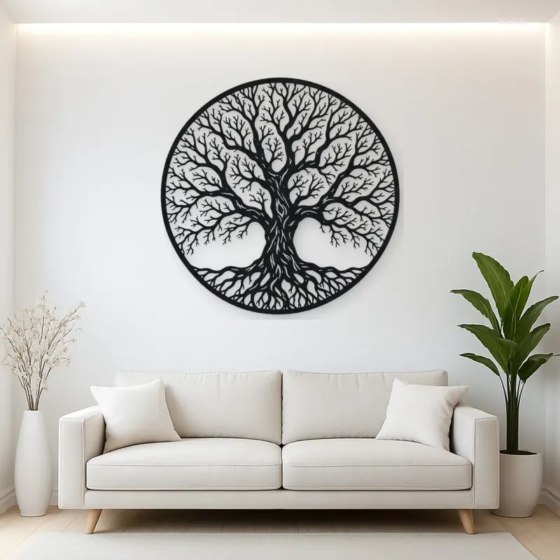 Winter Bare Tree Metal Wall Art | Botanical Metal Wall Decor