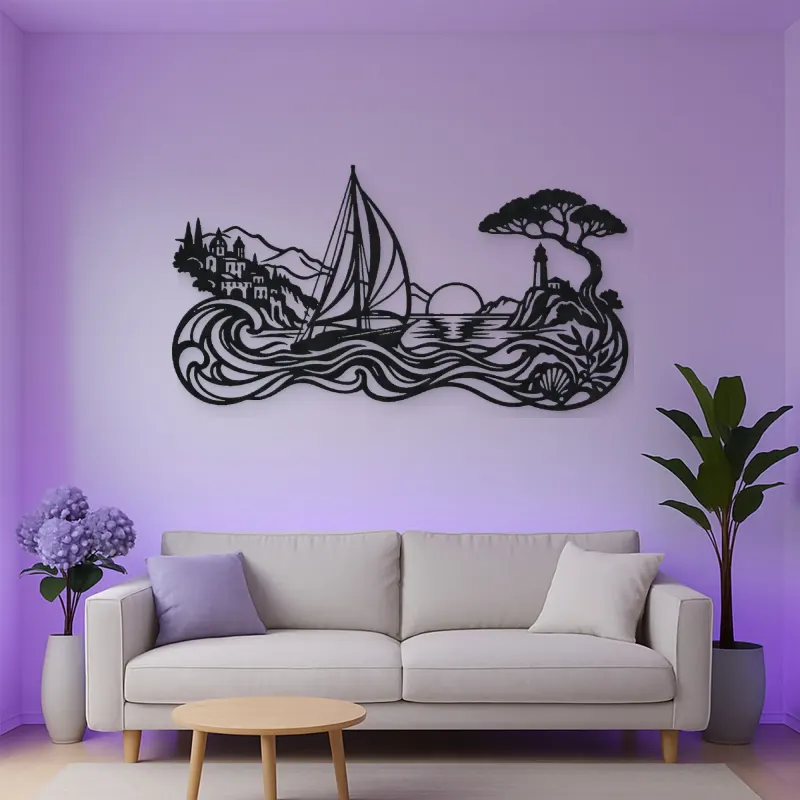 Mediterranean Sail Metal Wall Art | Coastal and Nautical Wall Decor