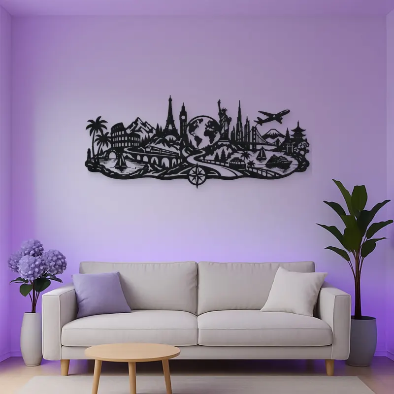 Endless Wanderlust Path Metal Wall Art | Modern Abstract Metal Decor
