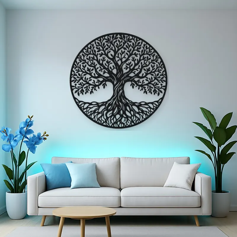 Classic Tree of Life Metal Wall Art | Botanical Metal Wall Decor