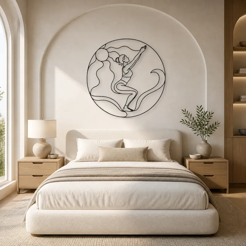 Chair Pose Power Metal Wall Art | Yoga and Meditation Wall Decor - lifestyle view 2
