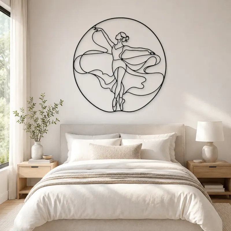 Ballet Fifth Position Metal Wall Art | Dance Silhouette Wall Decor - lifestyle view 2