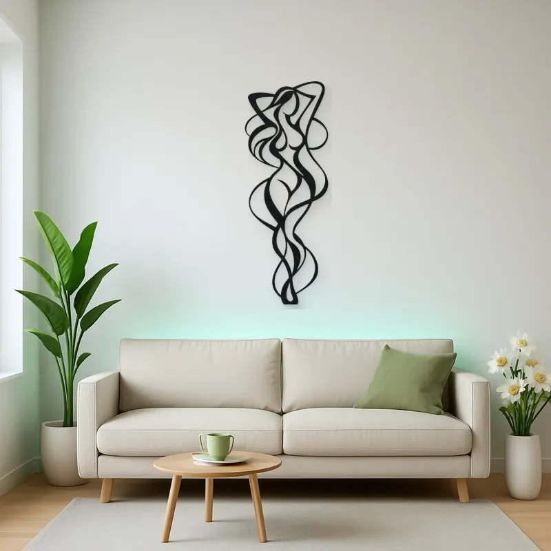 Abstract Body Curves Metal Wall Art | Modern Abstract Metal Decor