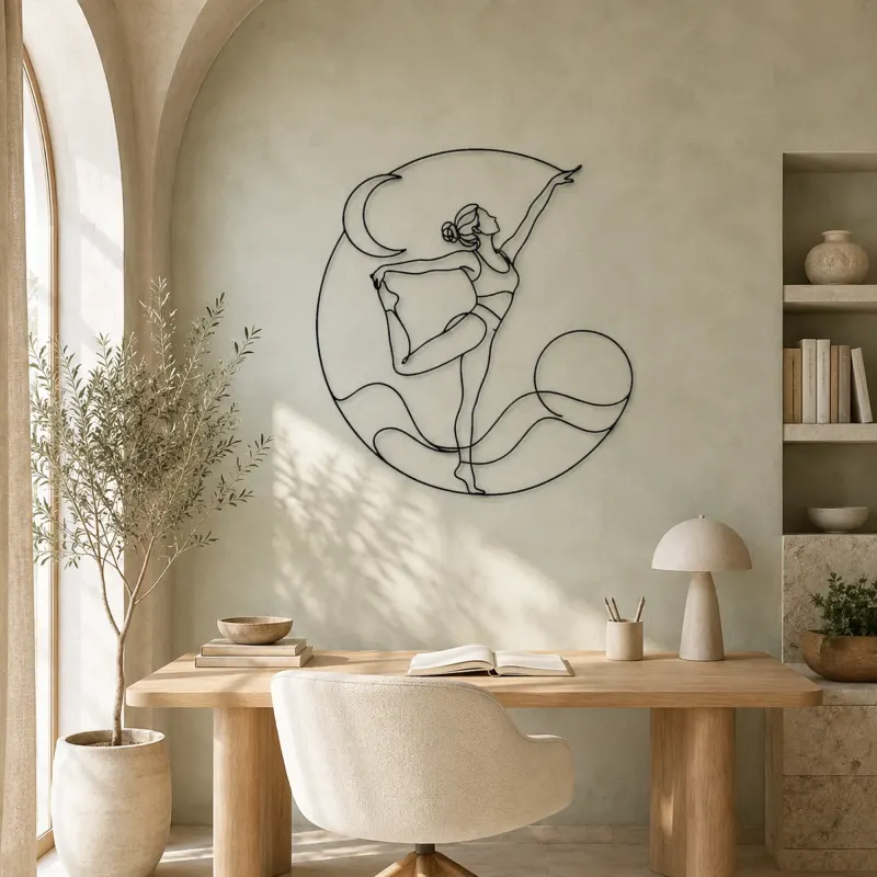 Dancer Pose Grace Metal Wall Art | Yoga and Meditation Wall Decor - lifestyle view 4