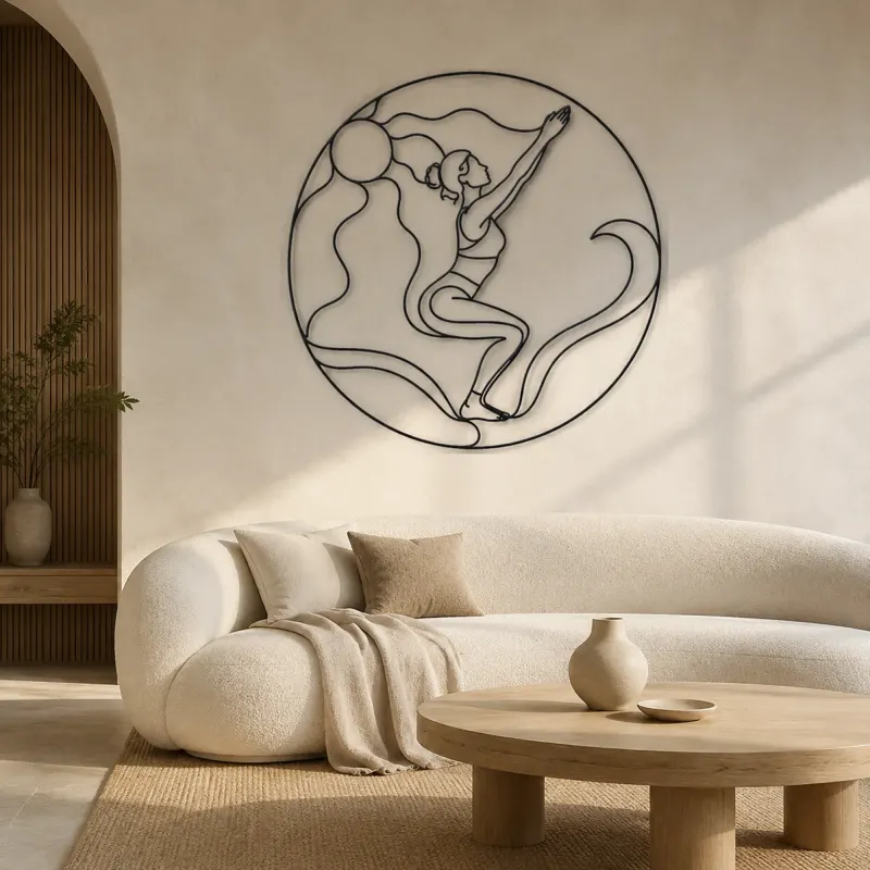 Chair Pose Power Metal Wall Art | Yoga and Meditation Wall Decor - lifestyle view 3