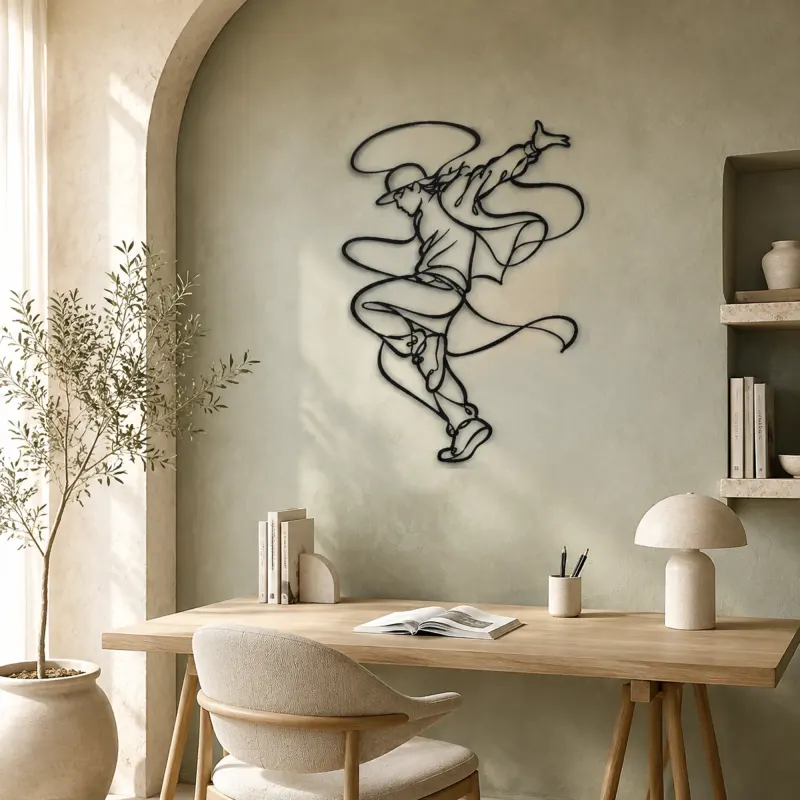 Street Dance Pose Metal Wall Art | Dance Silhouette Wall Decor - lifestyle view 4