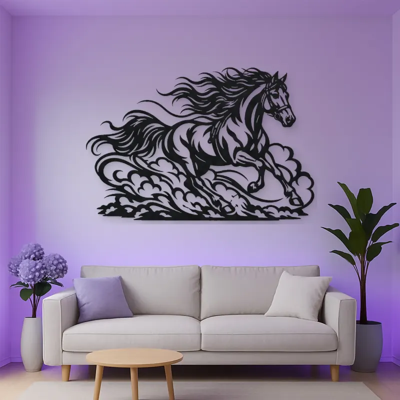 Galloping Dust Flow Metal Wall Art | Equestrian Wall Decor