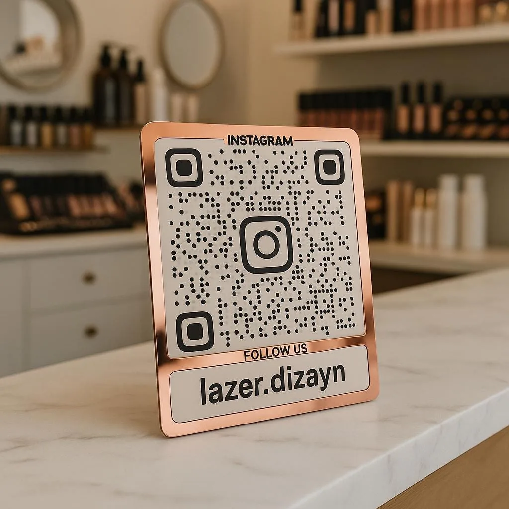 QR-Code-Schild | Individuelle Laser-Schilder | Lazerdizayn Co