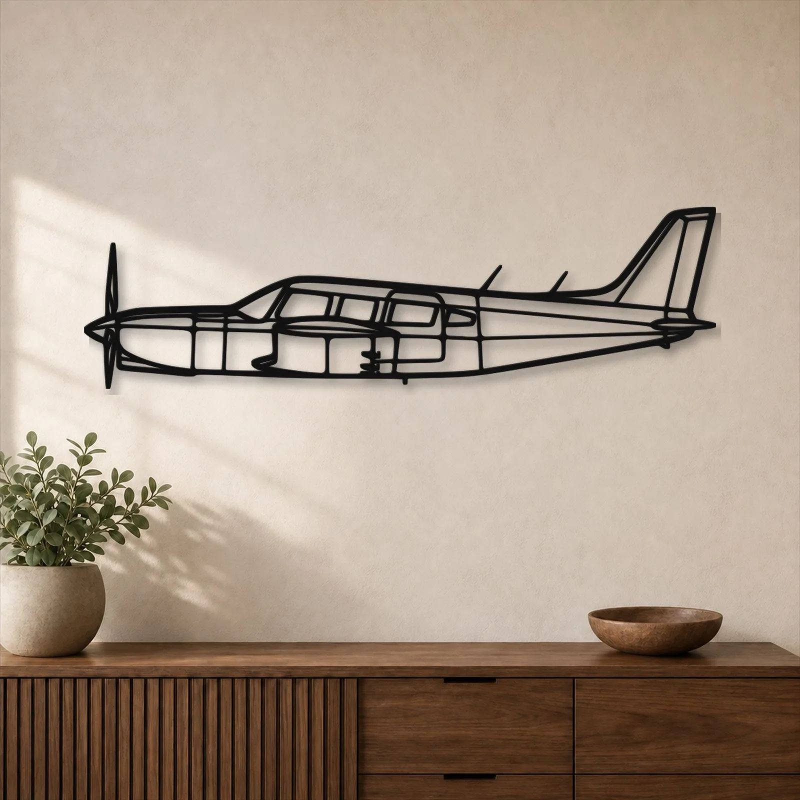 Décoration murale en métal d'avion