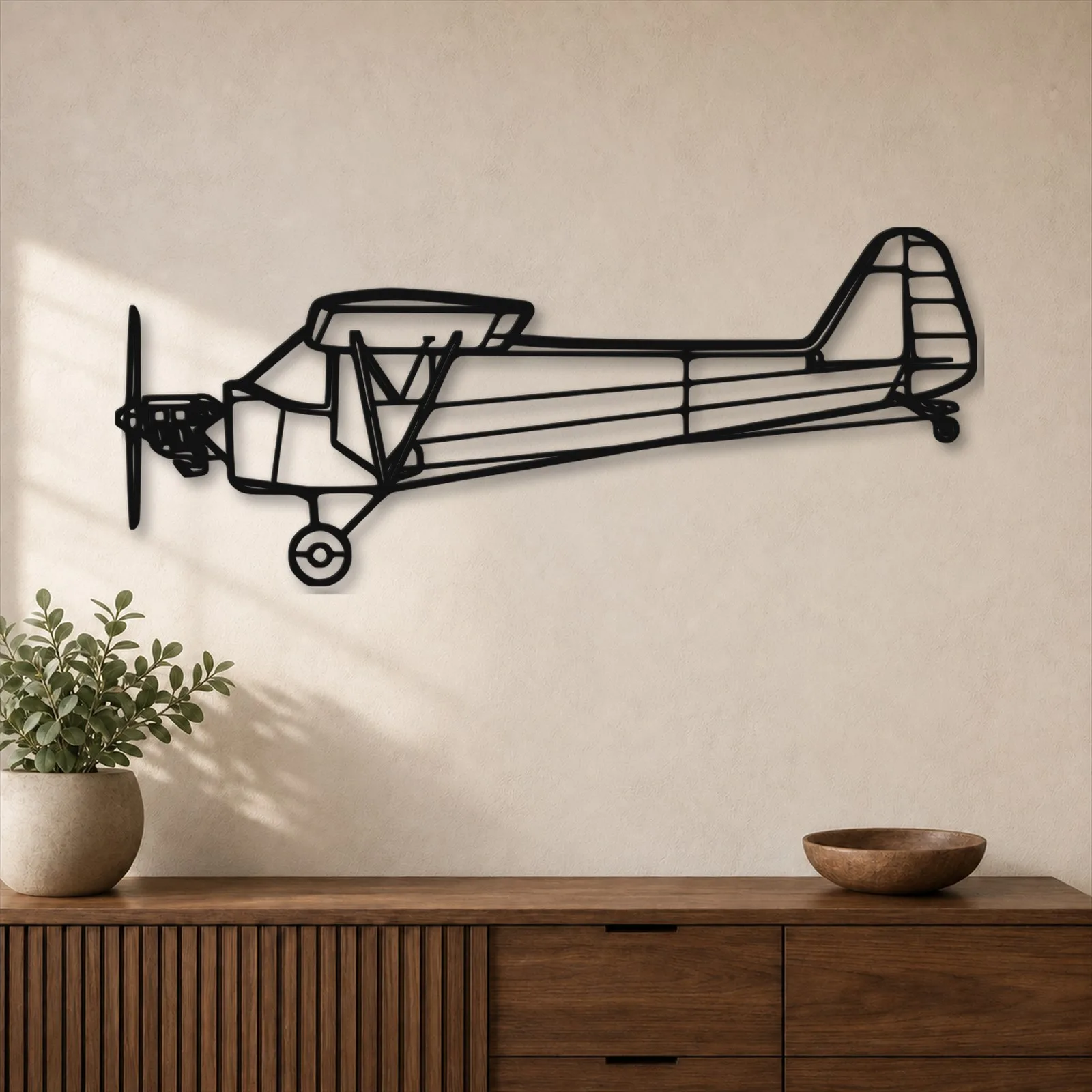 Décoration murale en métal d'avion