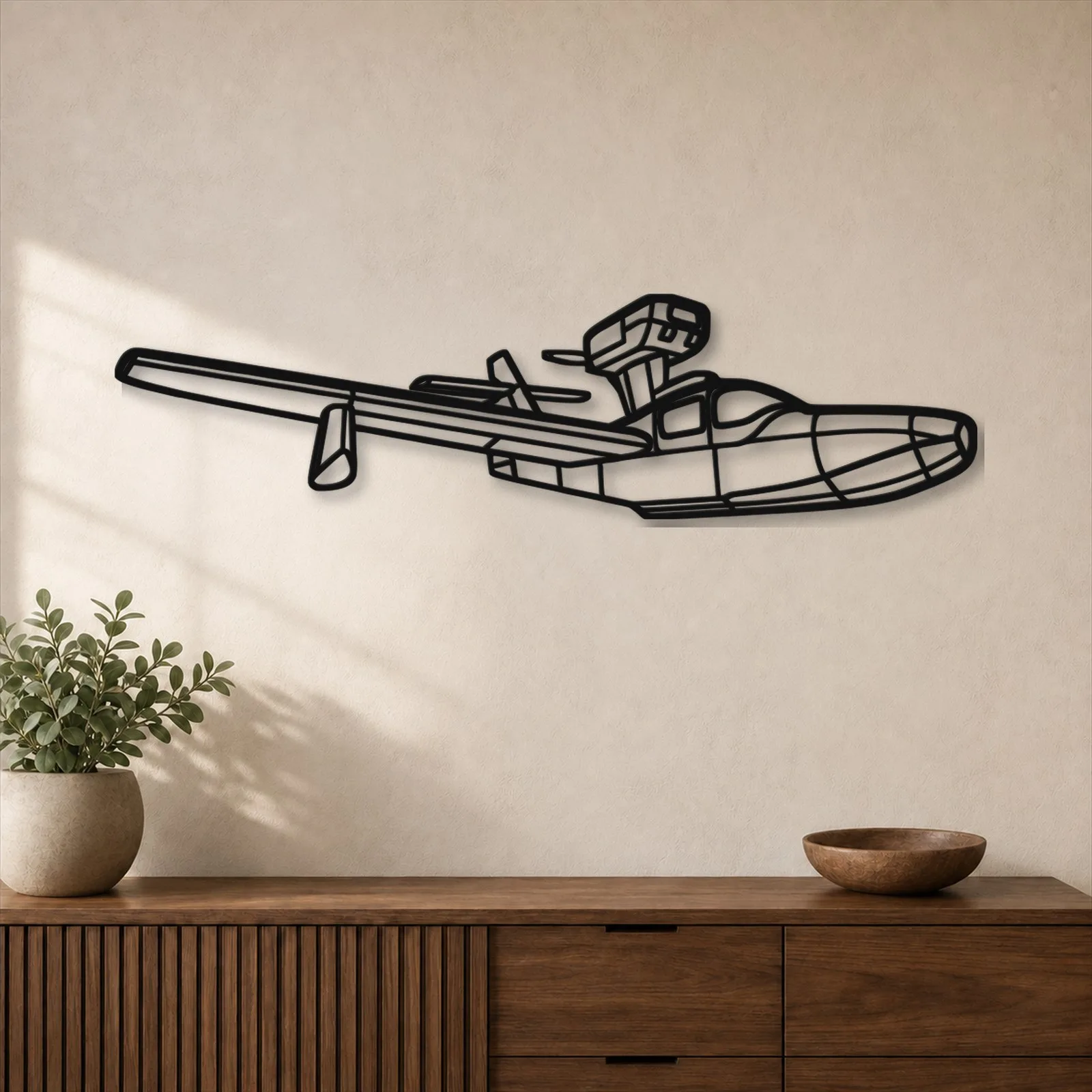 Décoration murale en métal d'avion