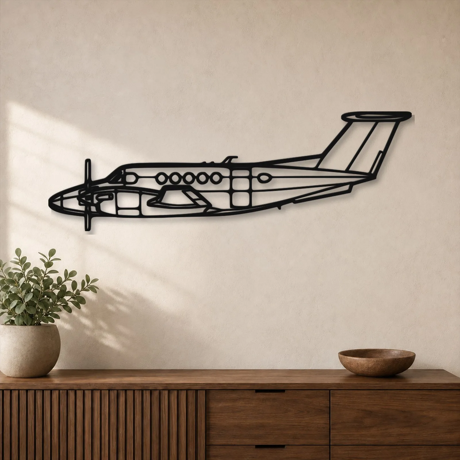 Décoration murale en métal d'avion