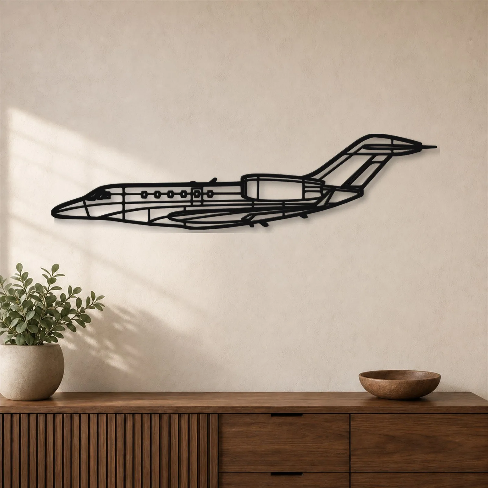 Décoration murale en métal d'avion