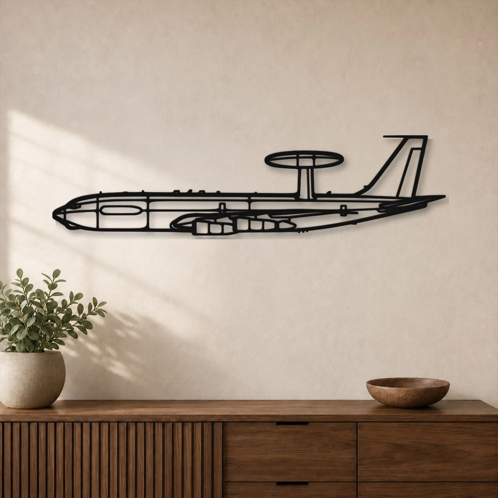 Décoration murale en métal d'avion