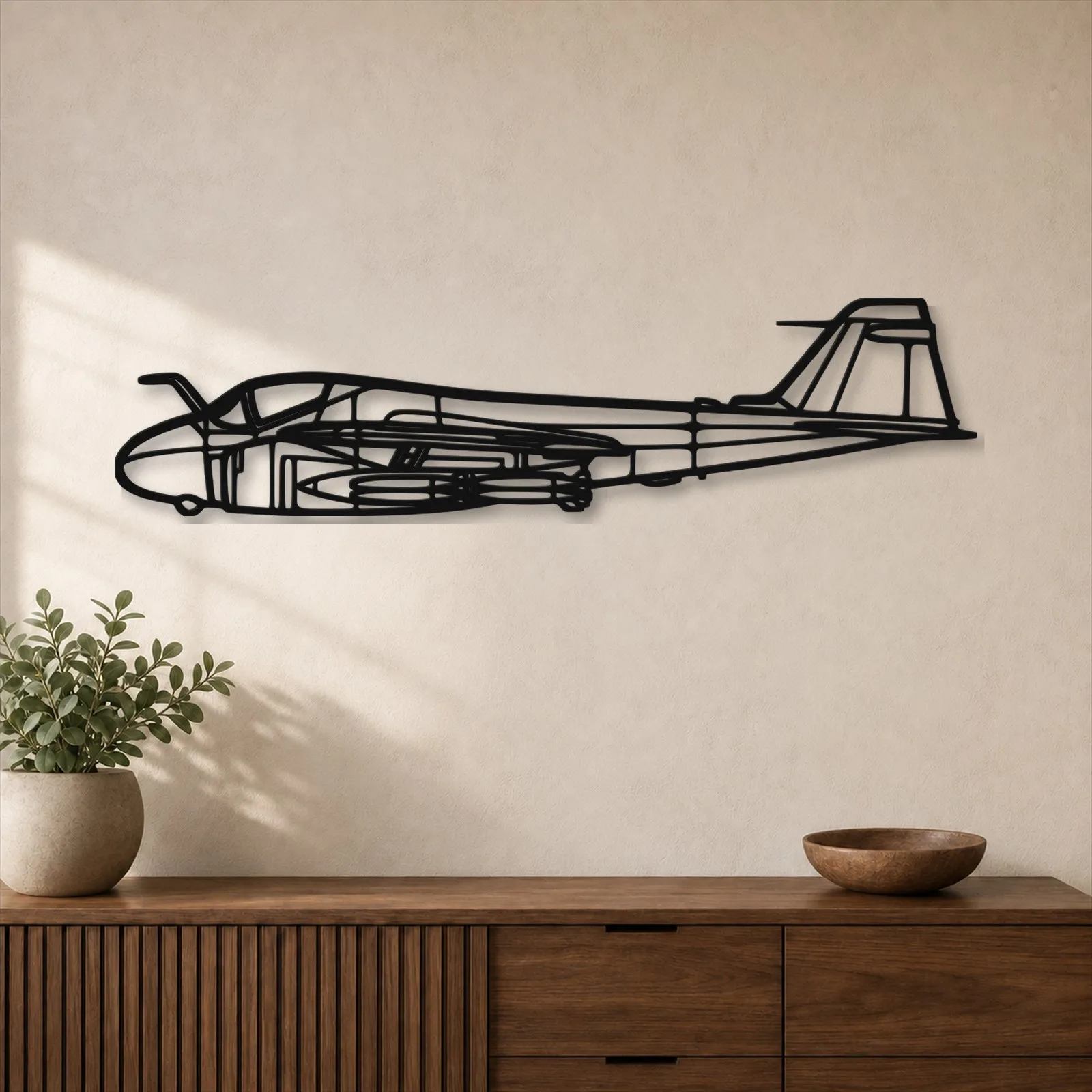 Décoration murale en métal d'avion