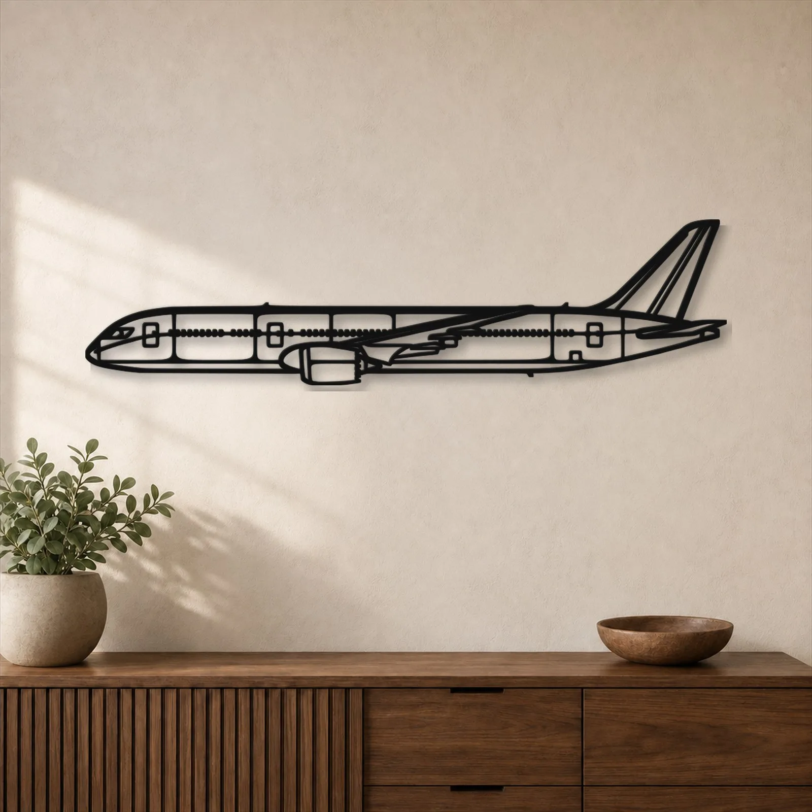 Décoration murale en métal d'avion