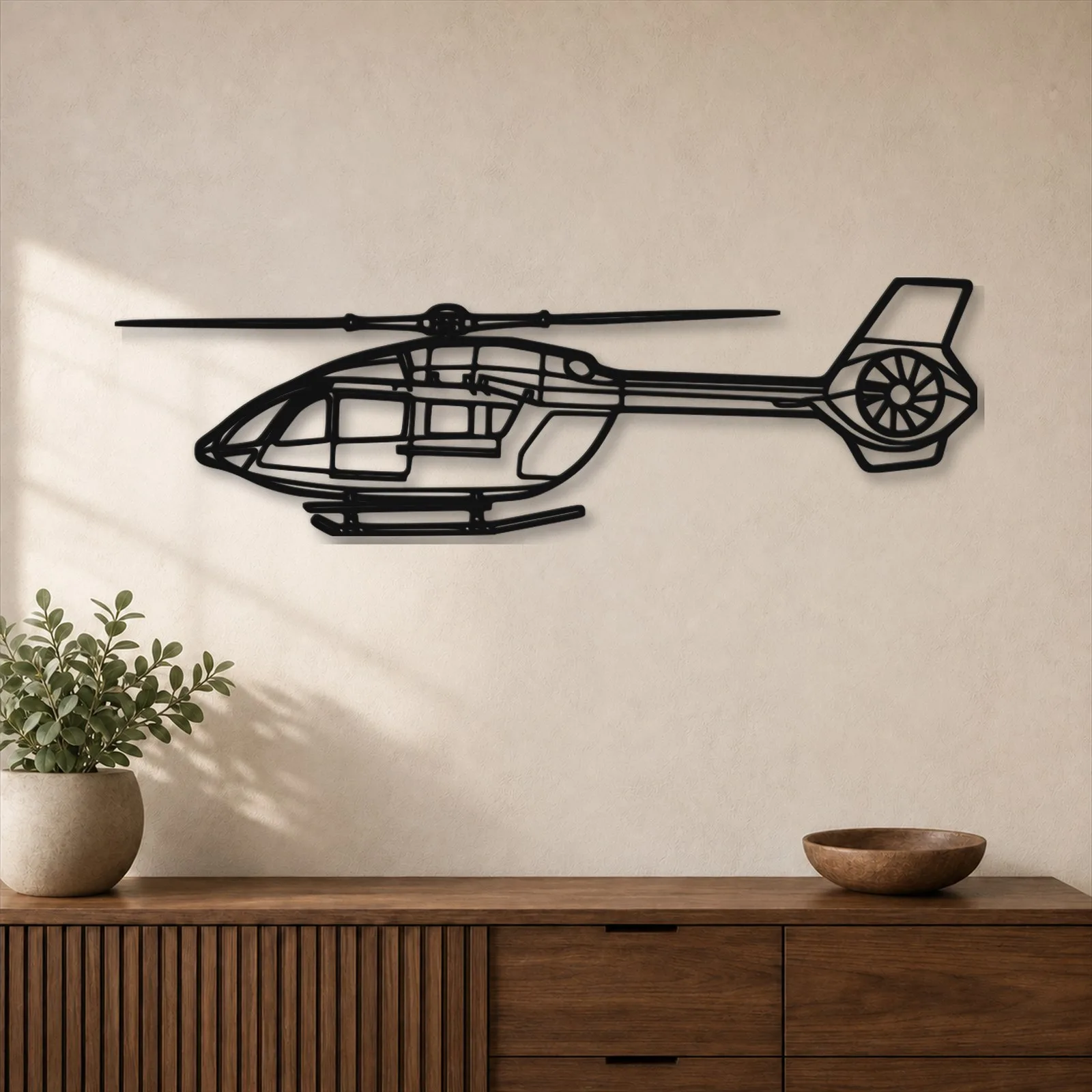 Décoration murale en métal d'avion