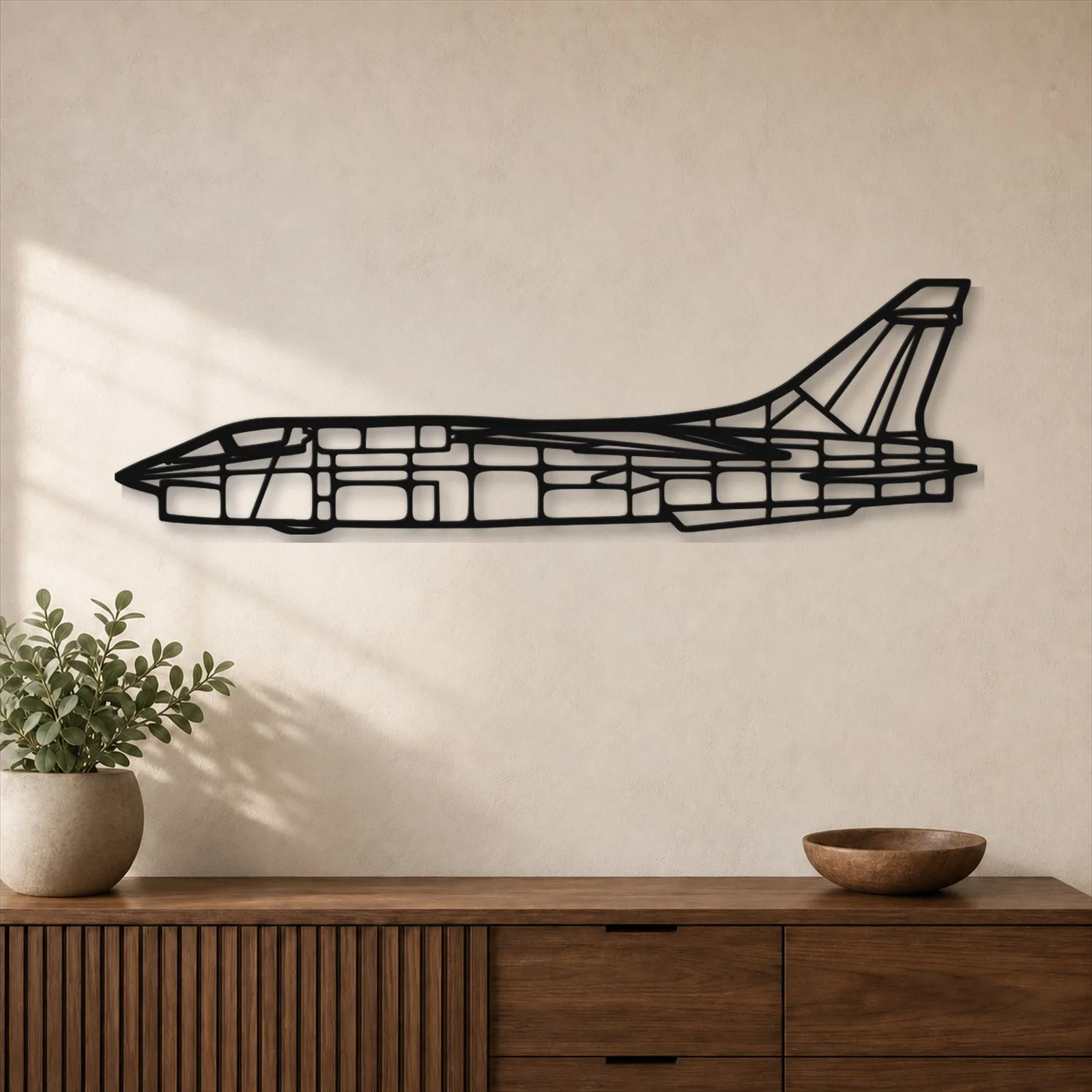 Décoration murale en métal d'avion