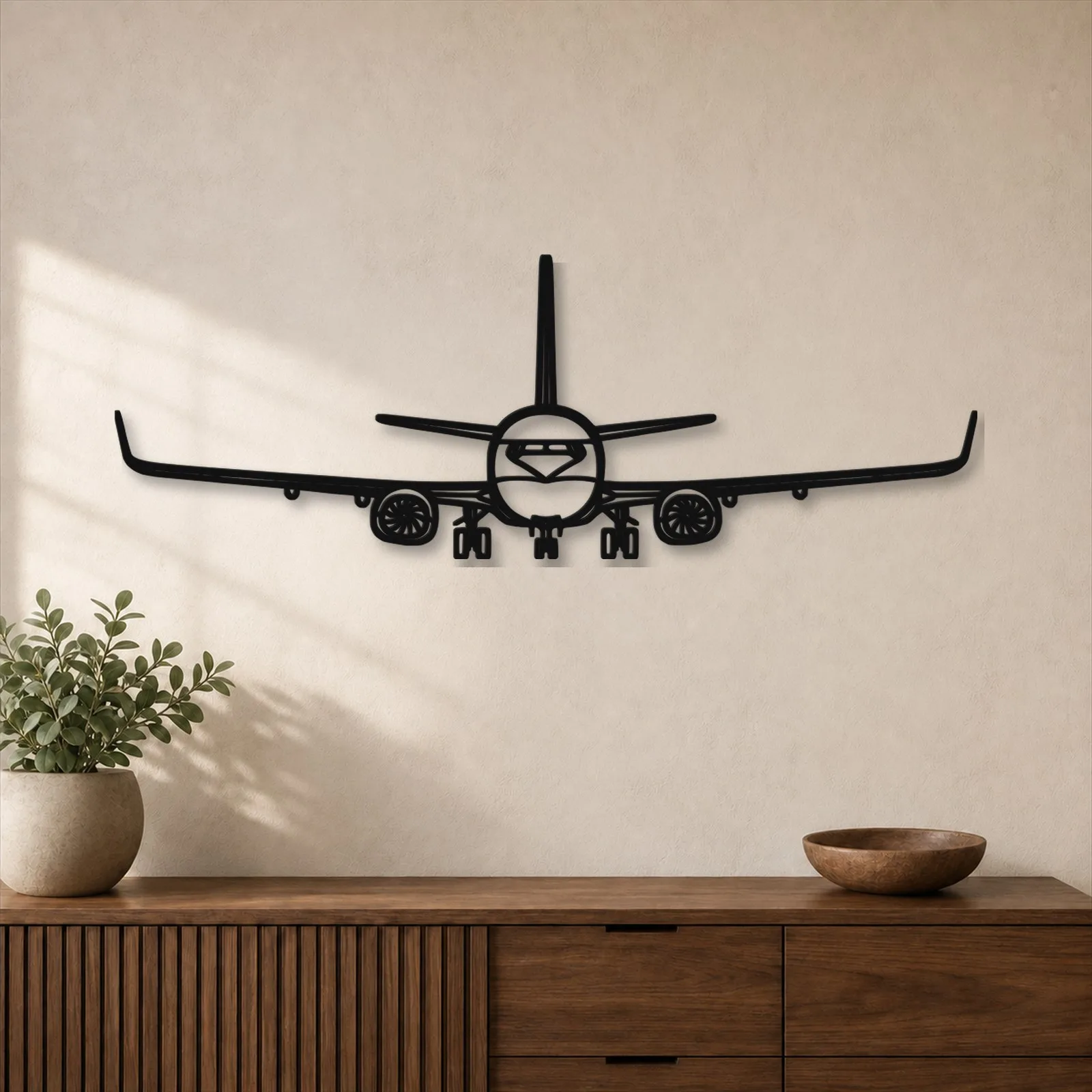 Décoration murale en métal d'avion