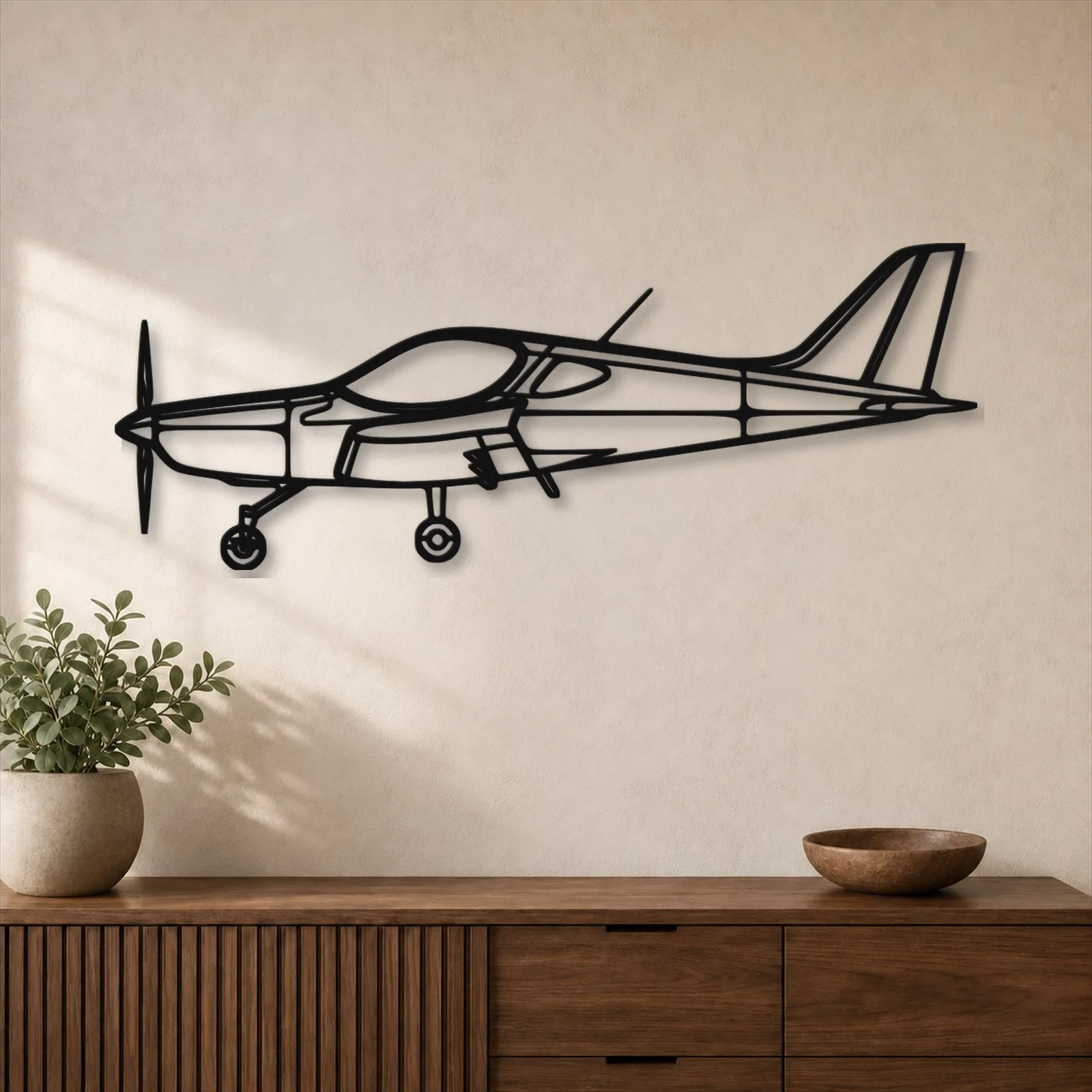 Décoration murale en métal d'avion