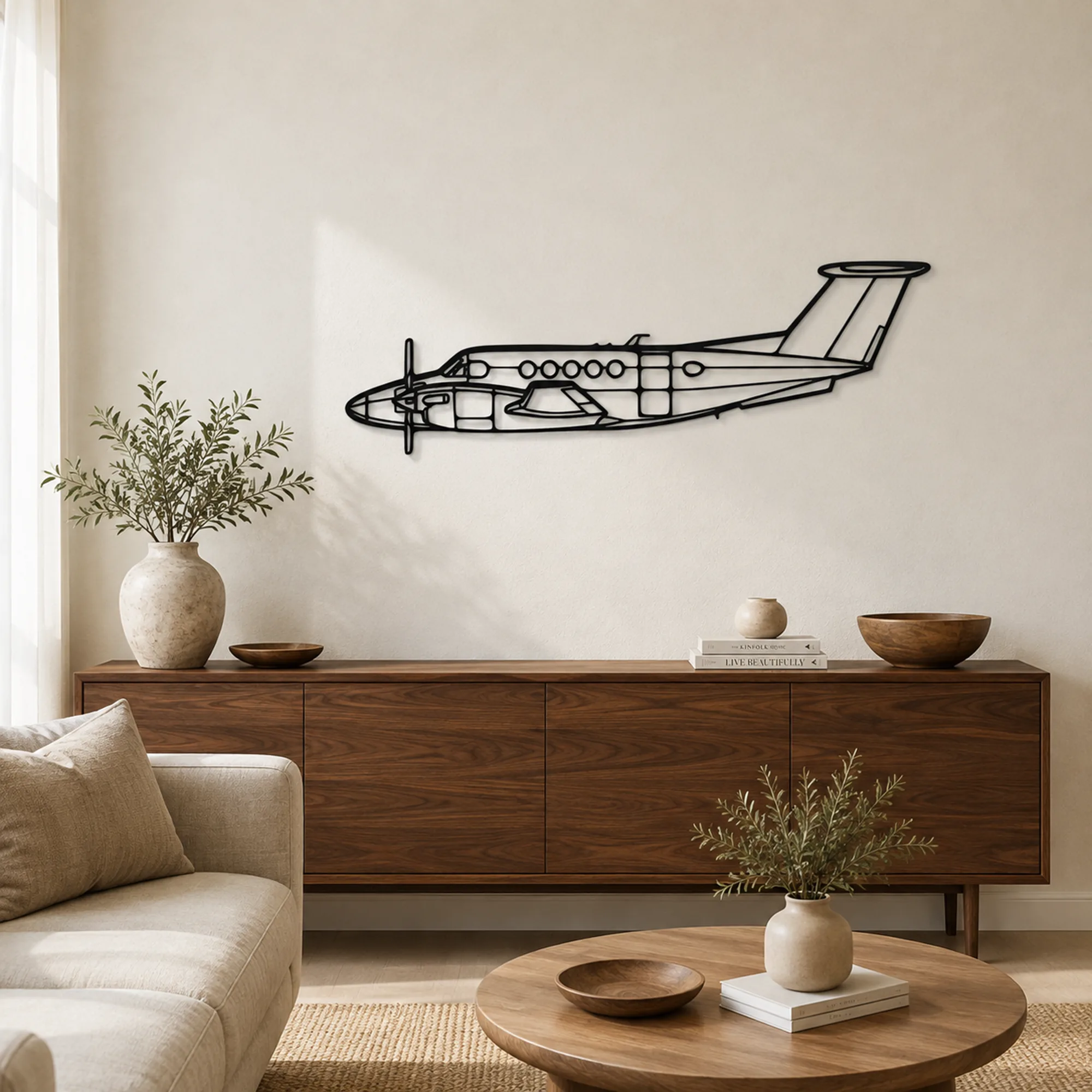 Arte mural de metal de aviones