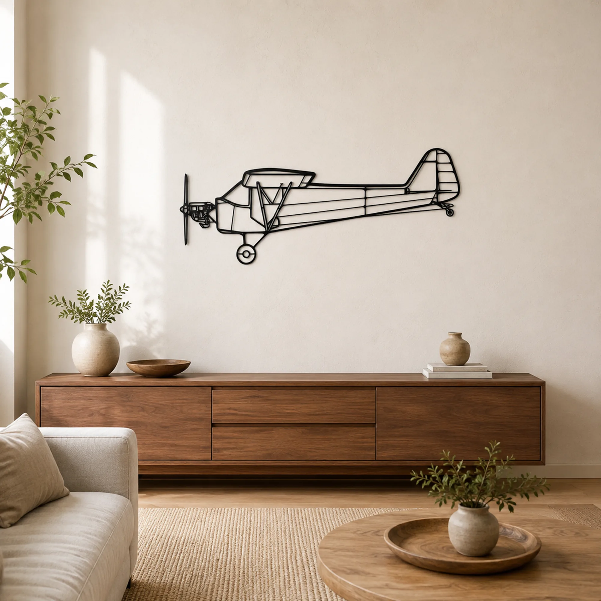 Arte mural de metal de aviones