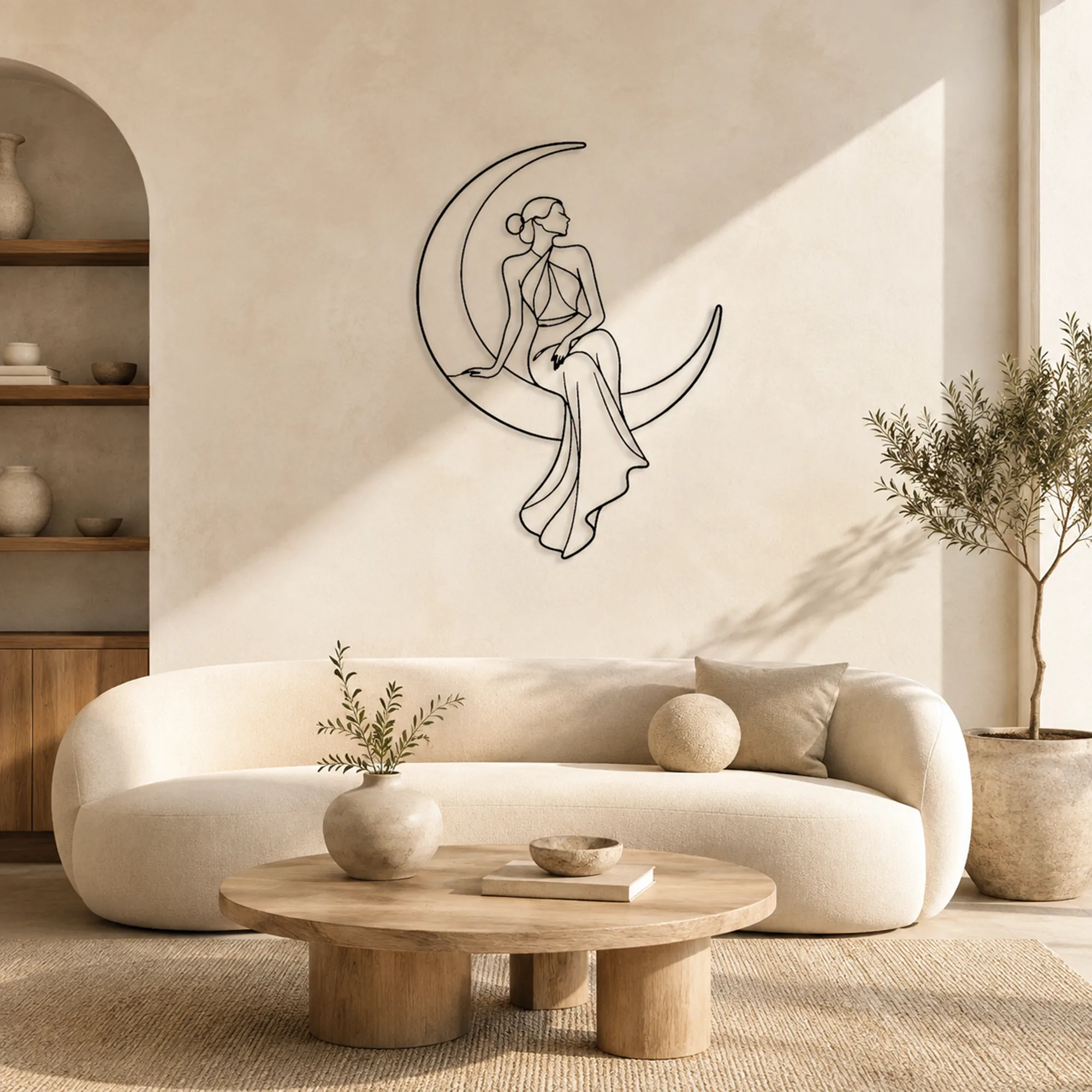 Décoration murale en métal art linéaire