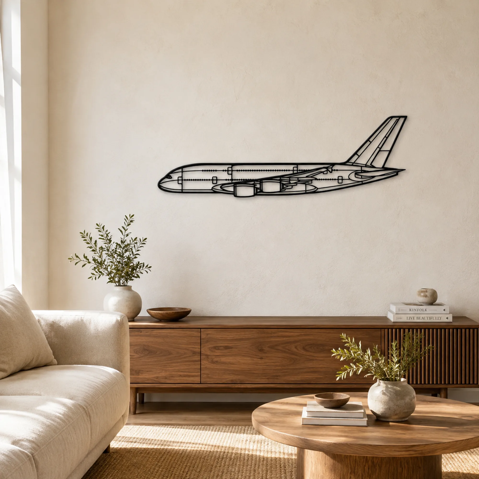 Arte mural de metal de aviones