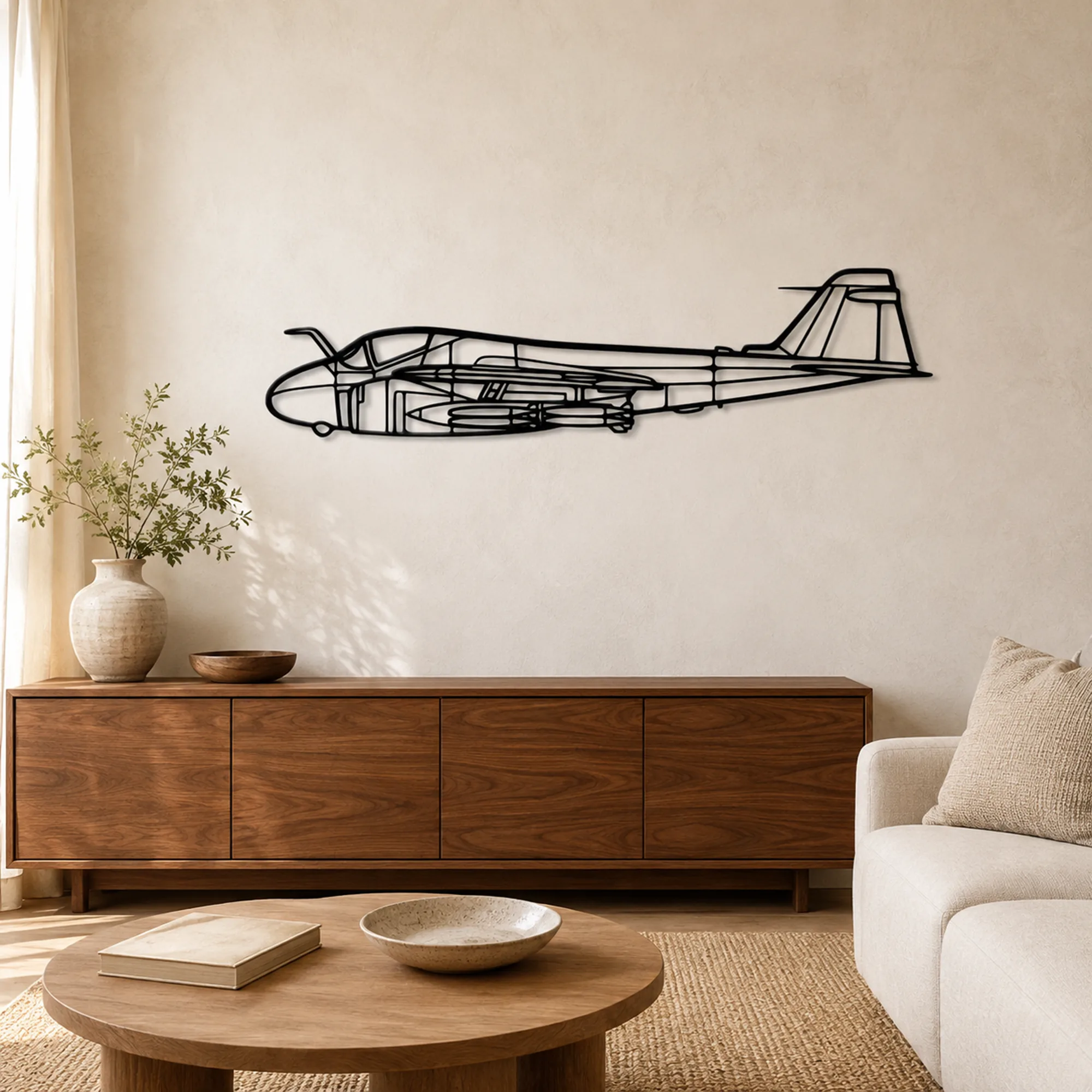 Arte mural de metal de aviones