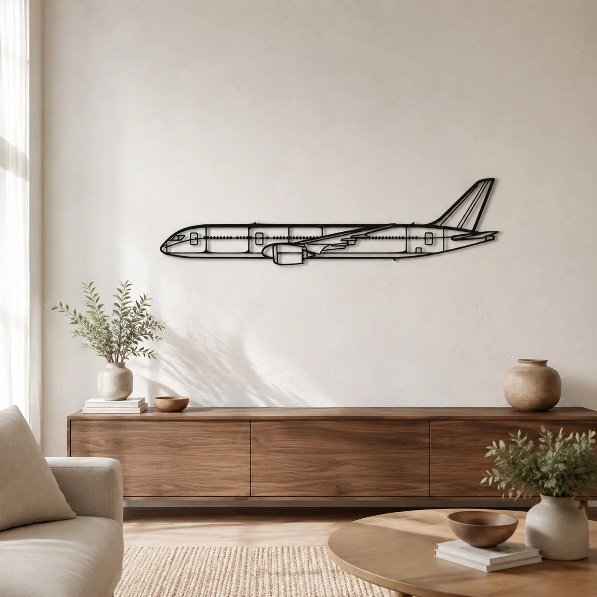 Arte mural de metal de aviones