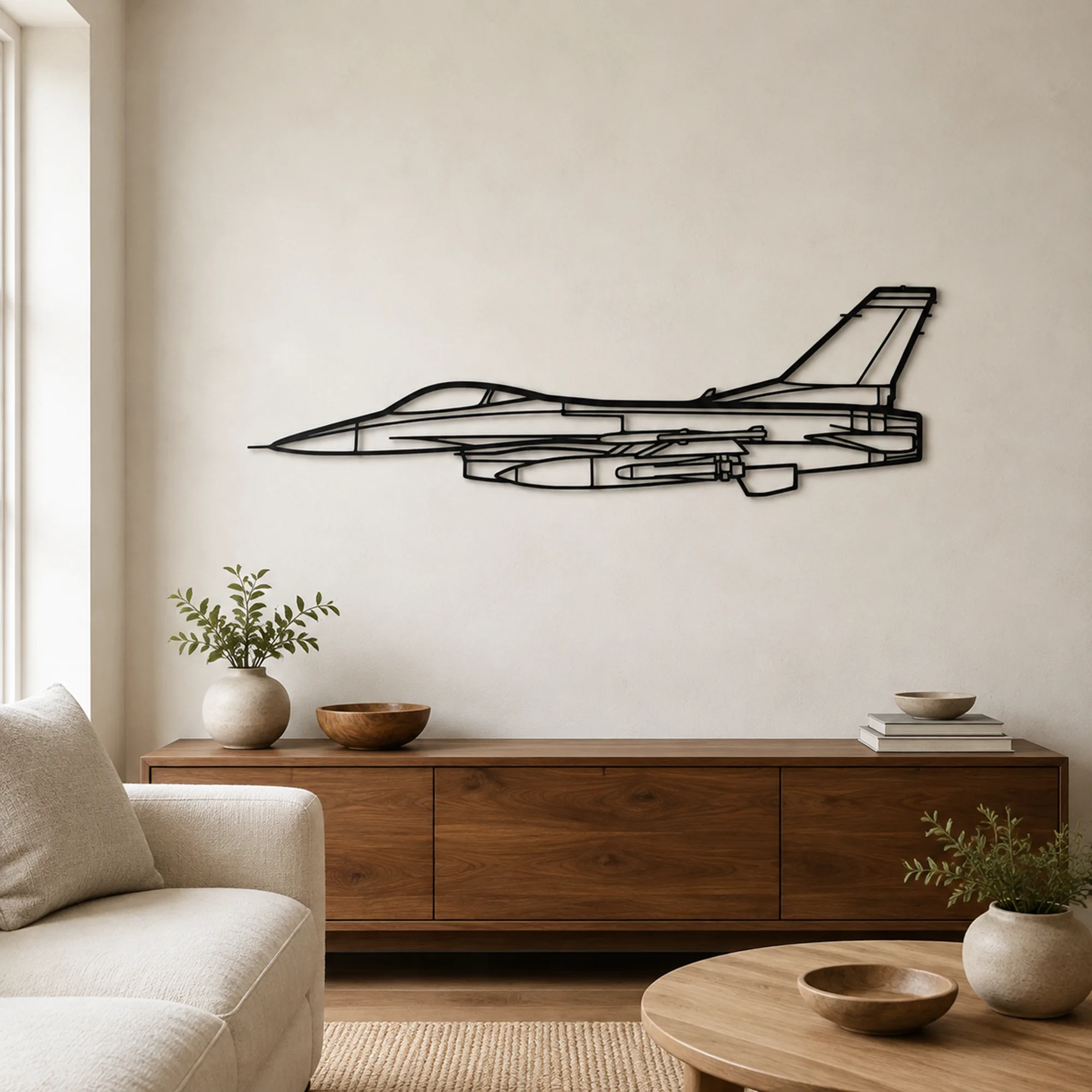 Arte mural de metal de aviones