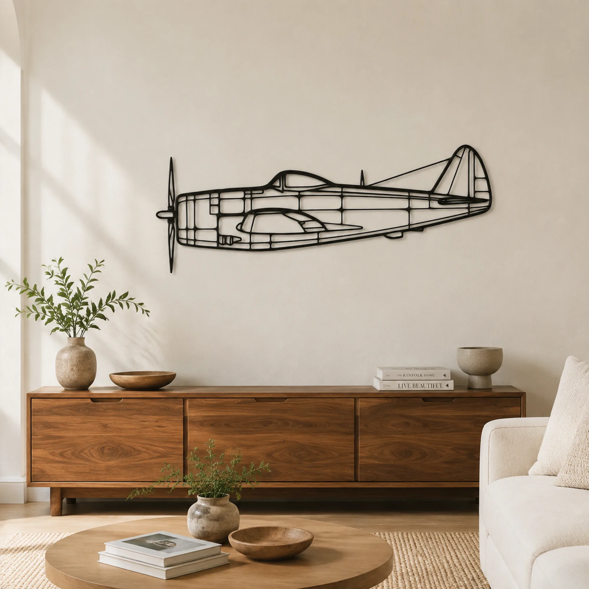 Arte mural de metal de aviones
