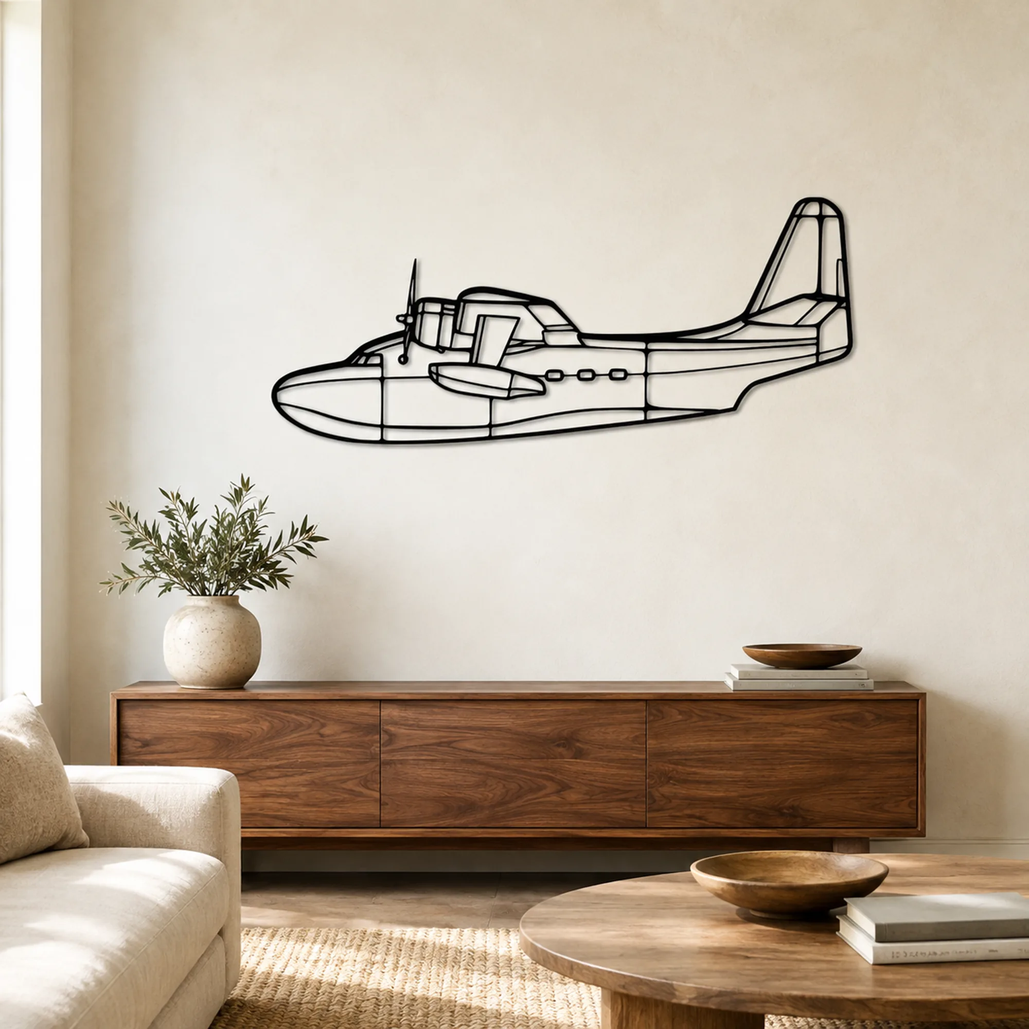 Arte mural de metal de aviones