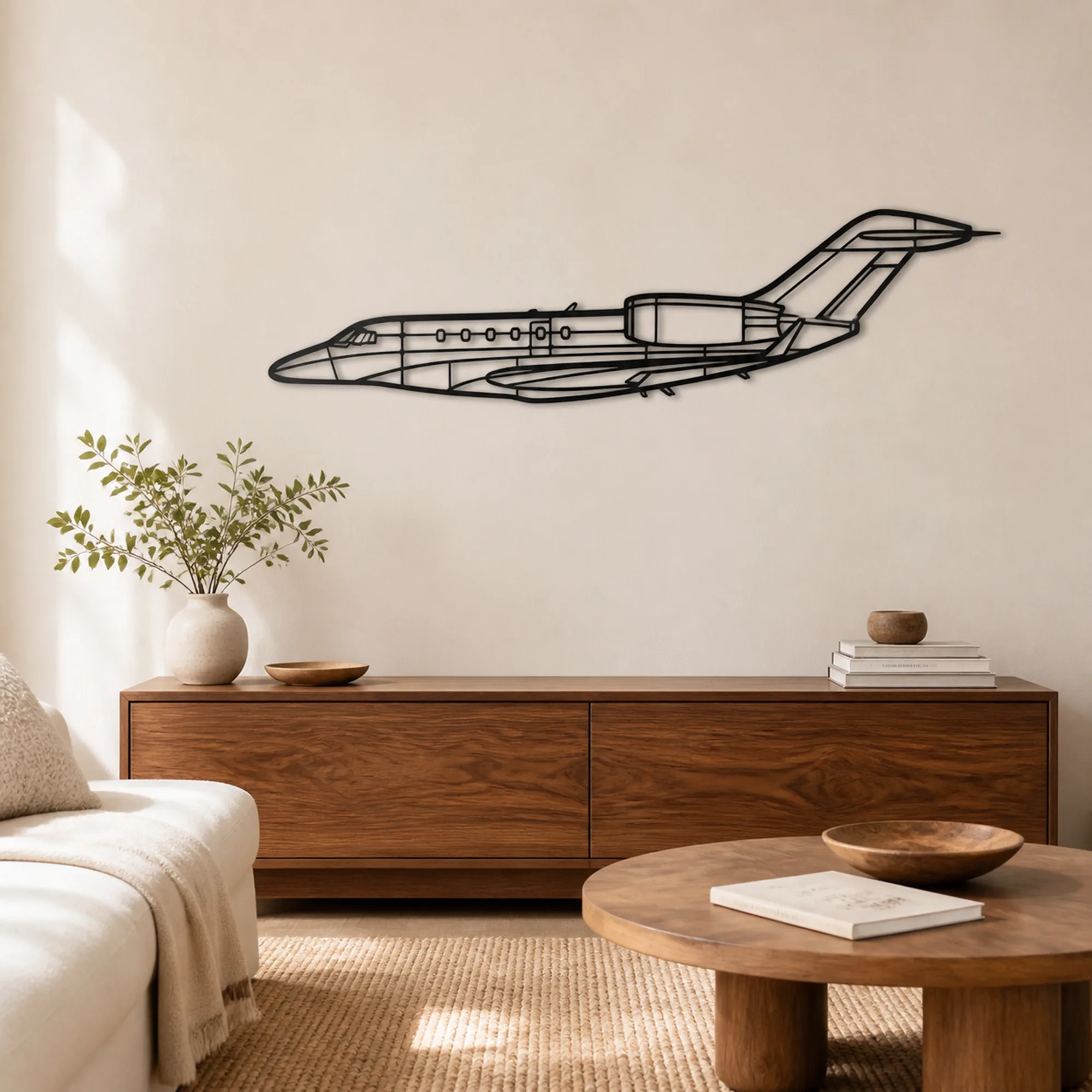 Arte mural de metal de aviones